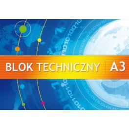 Blok techniczny A3/10k biały 250g KRESKA