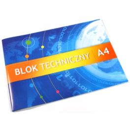 Blok techniczny A4/10k biały 250g KRESKA